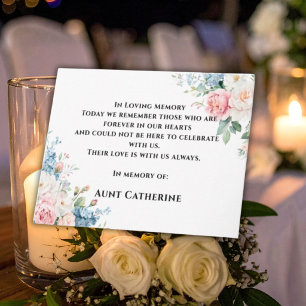 Agradecimiento Tarjeta de recuerdo de boda elegante floral rosa y