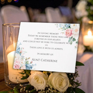 Agradecimiento Tarjeta de recuerdo de boda elegante floral rosa y
