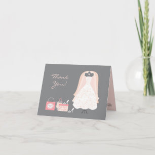 Agradecimiento Tarjeta de regalo de desayuno de boda doblada