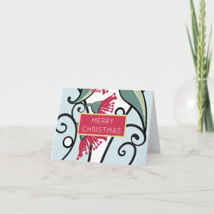 Agradecimiento Tarjeta de regalo de patrón floral de nuez de euca
