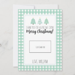 Agradecimiento Tarjeta de regalo para Navidades del maestro de ár