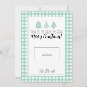 Agradecimiento Tarjeta de regalo para Navidades del maestro de ár