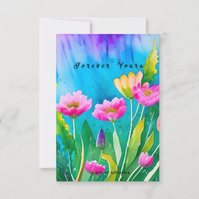 Agradecimiento Tarjeta de regalo romántica regalo de amor, compar (Anverso)