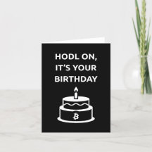 Tarjeta de repostería de cumpleaños de Bitcoin HOD
