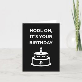 Agradecimiento Tarjeta de repostería de cumpleaños de Bitcoin HOD