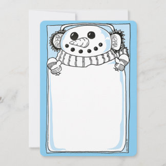 Agradecimiento Tarjeta de resolución de Año Nuevo Snowman
