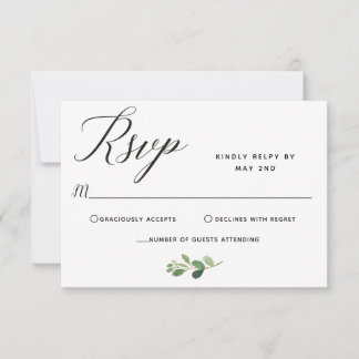 Agradecimiento Tarjeta de respuesta Boda