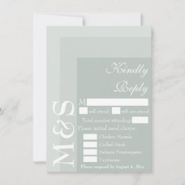 Agradecimiento Tarjeta de respuesta de boda con guión simple mode