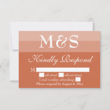 Tarjeta de respuesta de boda con letra moderna Ter