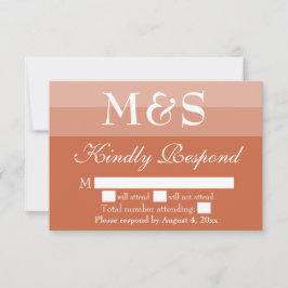 Agradecimiento Tarjeta de respuesta de boda con letra moderna Ter