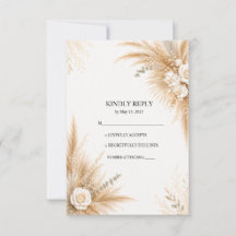 Tarjeta de respuesta de boda de orquídea blanca el
