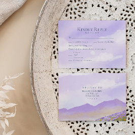 Agradecimiento Tarjeta de Respuesta de Boda de Paisaje Nocturno R