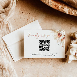 Agradecimiento Tarjeta de respuesta de código QR   Tarjeta RSVP B