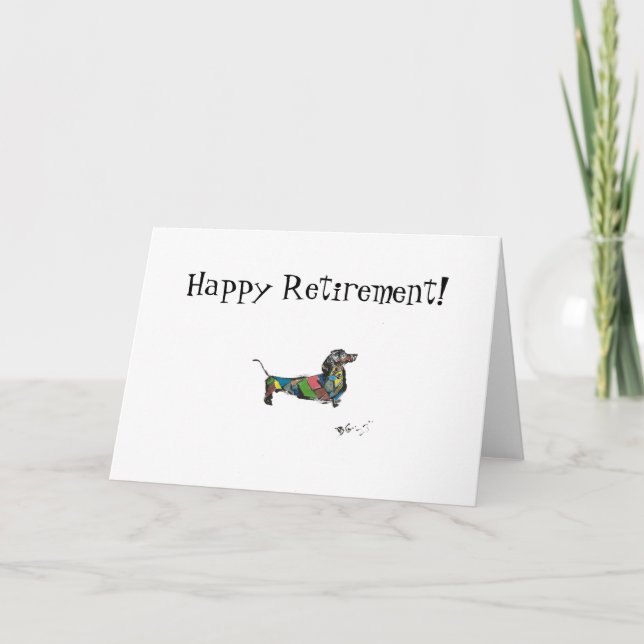 Agradecimiento Tarjeta de retiro feliz plegada (Anverso)