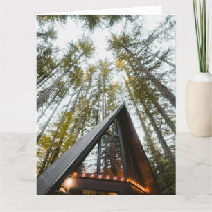 AGRADECIMIENTO TARJETA DE REUNIÓN DE CUMPLEAÑOS A-FRAME CABIN WOO