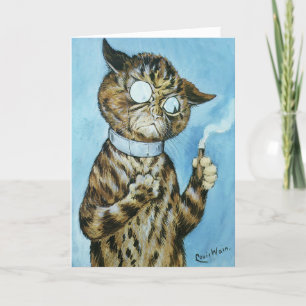 AGRADECIMIENTO TARJETA DE REUNIÓN EN BLANCO DE LOUIS WAIN CIGAR C