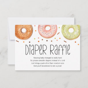 Agradecimiento Tarjeta de Rifa de Pañales Donut Baby Sprinkle