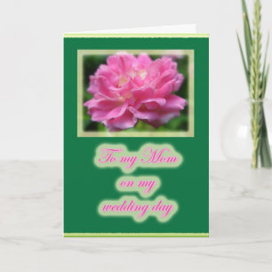 Agradecimiento Tarjeta de Rosa Trepadora Mamá en Mi Día de Boda