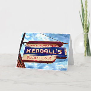 Agradecimiento Tarjeta de Rótulo de Cerveza Vintage plegada