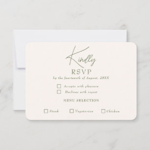 Agradecimiento Tarjeta de RSVP de bajo perfil