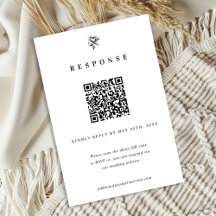 Tarjeta de RSVP de Boda Simplemente Elegante