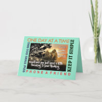 tarjeta de saludo de 12 pasos para la recuperación