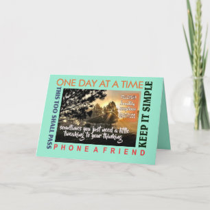 Agradecimiento tarjeta de saludo de 12 pasos para la recuperación