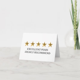 Agradecimiento Tarjeta de saludo de 5 ESTRELLAS