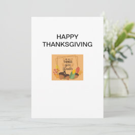 Agradecimiento Tarjeta de saludo de Acción de Gracias