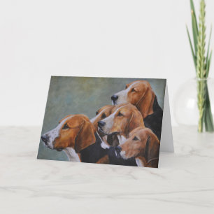 Agradecimiento Tarjeta de saludo de arte de perros sabuesos ingle