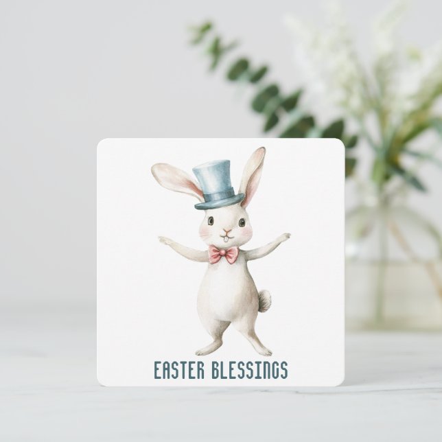 Agradecimiento Tarjeta de saludo de Bendición de Pascua (Anverso de pie)