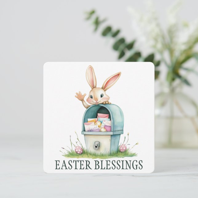 Agradecimiento Tarjeta de saludo de Bendición de Pascua (Anverso de pie)