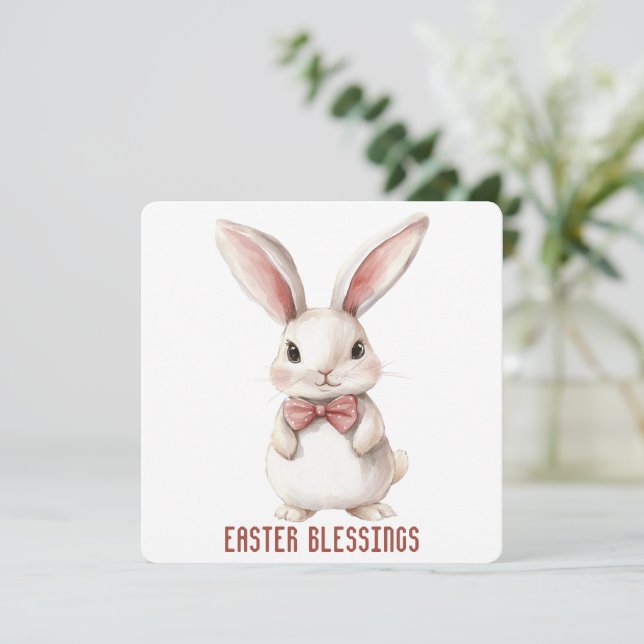 Agradecimiento Tarjeta de saludo de Bendición de Pascua (Anverso de pie)