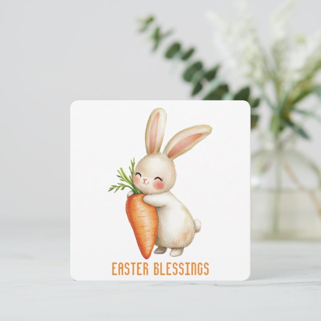 Agradecimiento Tarjeta de saludo de Bendición de Pascua (Anverso de pie)