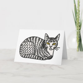 Agradecimiento Tarjeta de saludo de gato