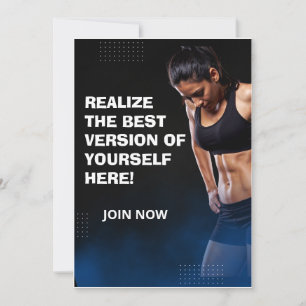 Agradecimiento Tarjeta de saludo de gimnasio / fitness estético