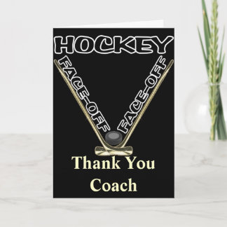 Agradecimiento Tarjeta de saludo de hockey