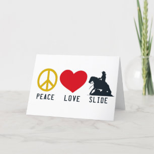 Agradecimiento Tarjeta de saludo de la SLIDE PEACE LOVE