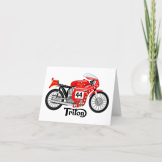 Agradecimiento Tarjeta de saludo de motocicleta clásica Triton.