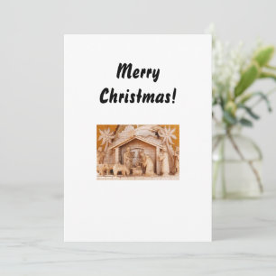 Agradecimiento Tarjeta de saludo de Navidades cristianos religios