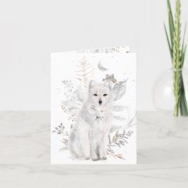 Agradecimiento Tarjeta de saludo de Navidades de Winter Fox y Flo