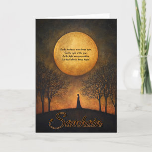 Agradecimiento Tarjeta de saludo de otoño de Samhain, personaliza