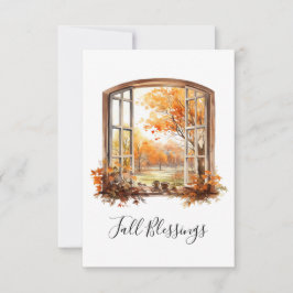Agradecimiento Tarjeta de saludo de otoño Paisaje de otoño