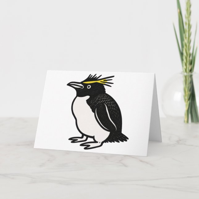 Agradecimiento Tarjeta de saludo de pingüino (Anverso)