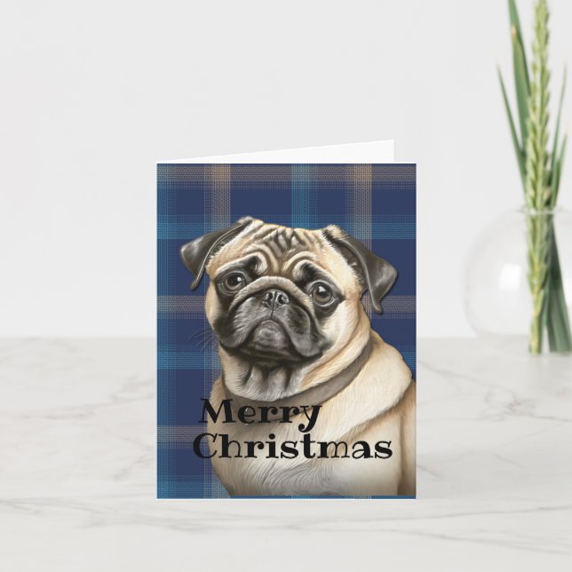 Agradecimiento Tarjeta de saludo de Pug (Anverso)