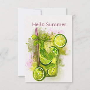 Agradecimiento Tarjeta de saludo de verano Mojito
