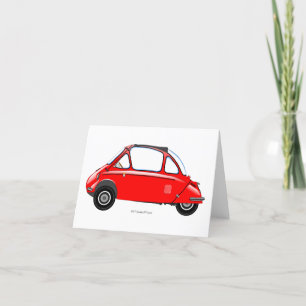 Agradecimiento Tarjeta de saludo del coche Heinkel Trogan Bubble.