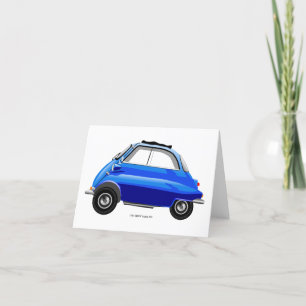Agradecimiento Tarjeta de saludo del coche Isetta Bubble.