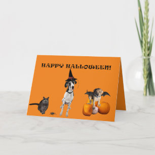 Agradecimiento Tarjeta de saludo doblada Halloween