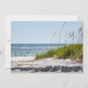 Agradecimiento Tarjeta de saludo en blanco 5 x 7 Beach Landscape